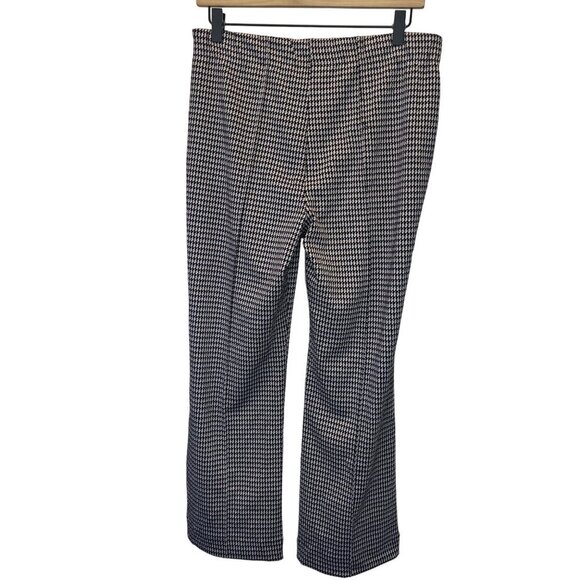 Eva Franco High Waist Hounds Tooth Print Ladies Size MED pants flare leg - Picture 2 of 6